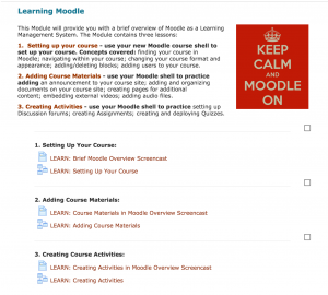 example of the training module